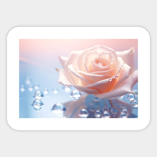 Rose Flower Petal Nature Serene Tranquil Sticker by Cubebox